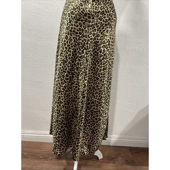 VICTORIA'S SECRET Leopard Print Satin Women's Maxi Dress M  Lingerie - Picture 8 of 16